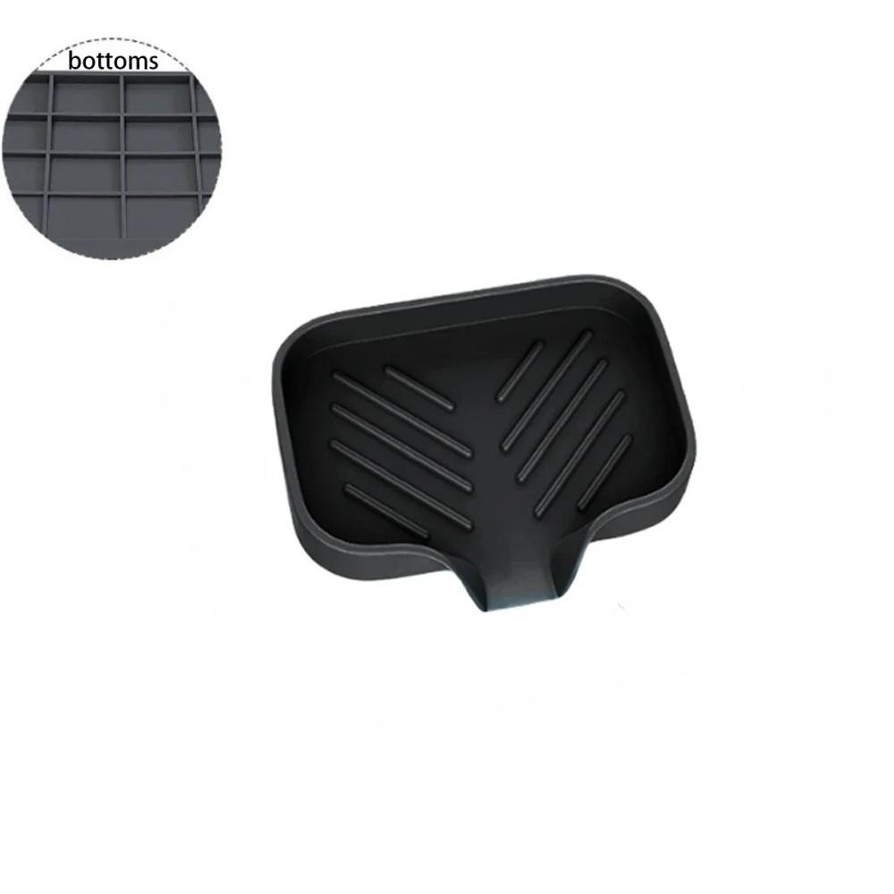 Simple Silicone Soap Tray with Drainage Holes for Kitchen Bathroom Sink Suit for Daily Use Storage