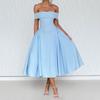 2026 Spring Women's Elegant One-Shoulder Evening Gown: European & American Fashion