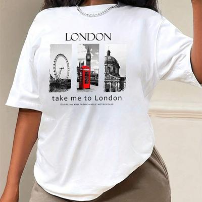 Fashion Women Creative Scene Splicing Print T Shirt Funny Casual O-neck Short Sleeves T-shirt Summer Female Tee Shirt