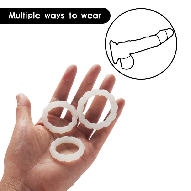 Noctilucent Penis Ring Silicone Cock Ring Foreskin Bondage Cock Cage Sex Toys for Men Rings Ball Stretcher Intimate Goods