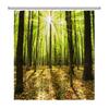 Natural Scenery Forest Shower Curtain Summer Jungle Tree Sunlight Landscape Bathroom Curtain Home Decor Waterproof Bath Curtain