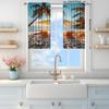 2 Panels Summer Leisure Travel Beach Curtains   Versatile Design Suitable for Any Style   Creating a Peaceful Living Space