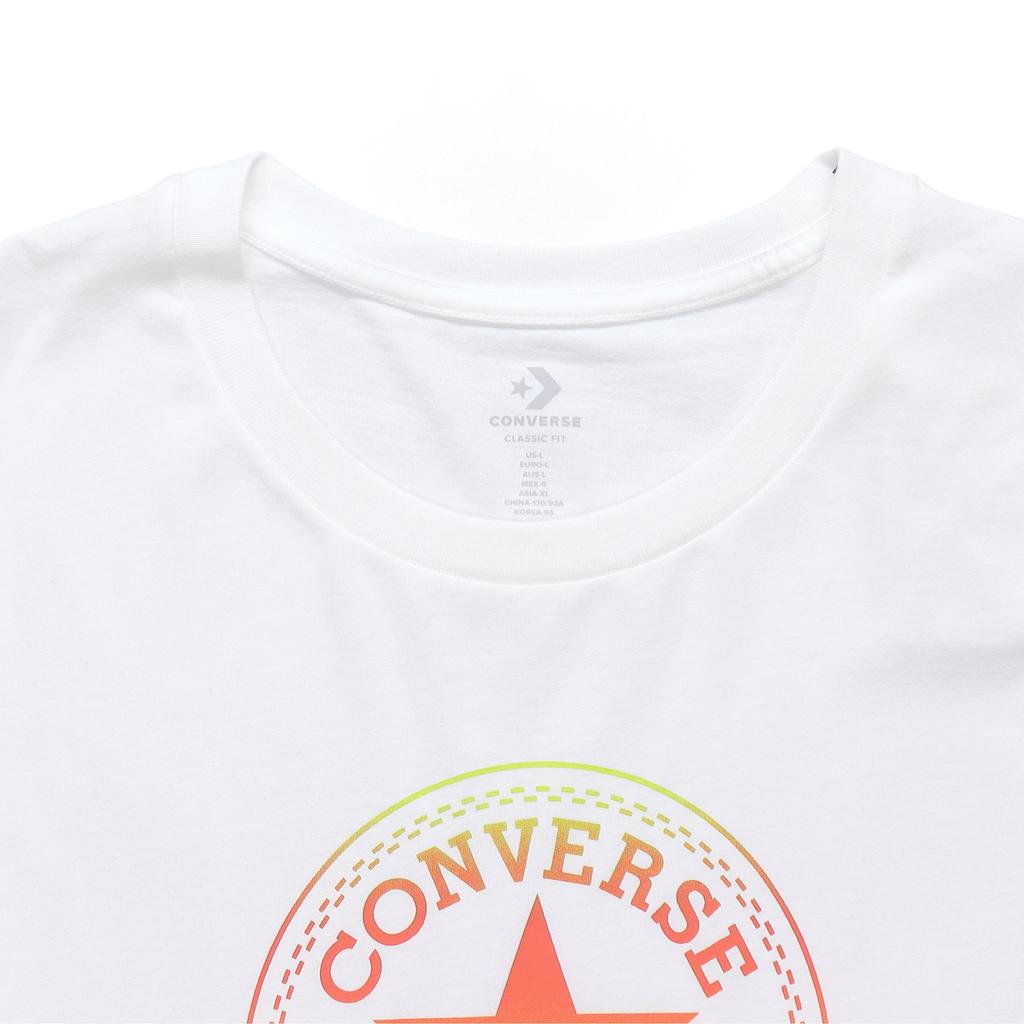 (WMNS) Converse Ombre Chuck Patch Crew T-Shirt Asia Sizing 'White Yellow' Women's 10017088-A01