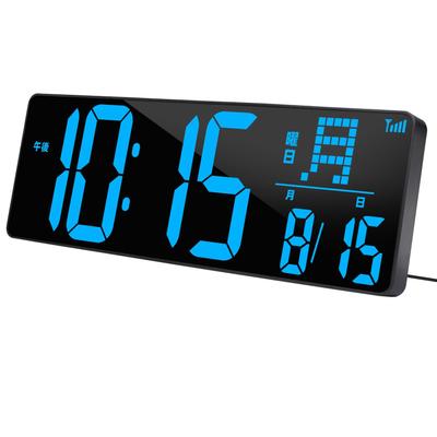 Blueekin Digital Clock LED Large Screen Compatible with WiFi Time Automatic Correction Large Size Brightness Adjustable Easy To Read Wall Mounted and