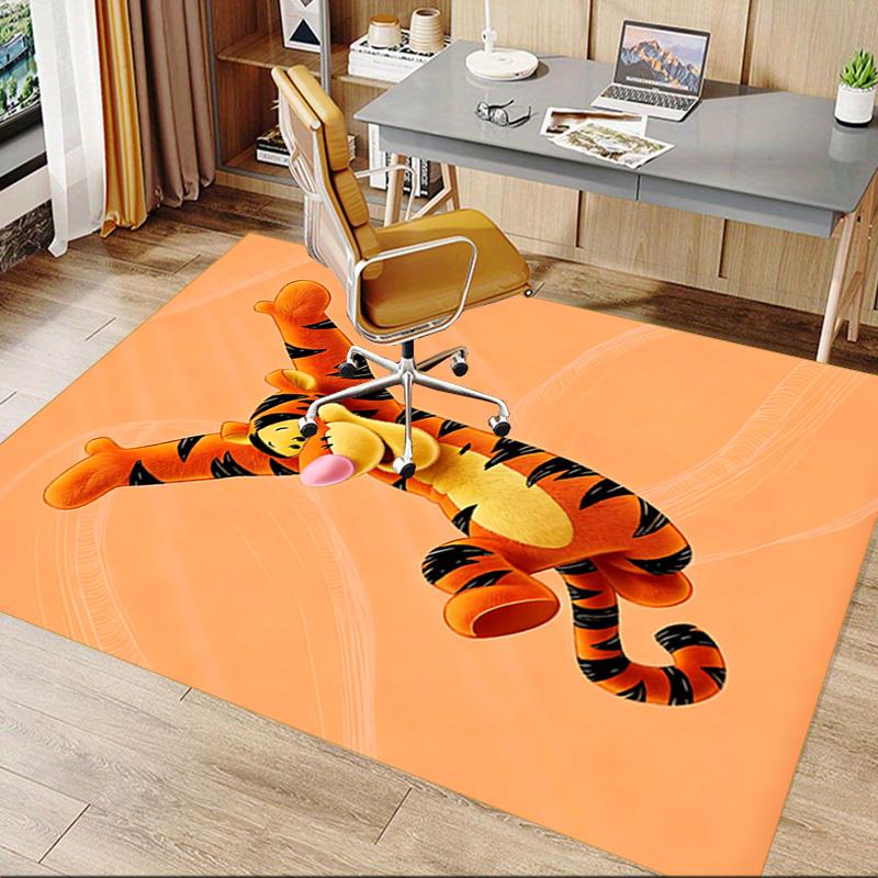 Tigger'S Playful Leap Carpet For Playroom Bedroom Living Room Sofa Home Decorkids Game Area Rug Nonslip Floor Mat