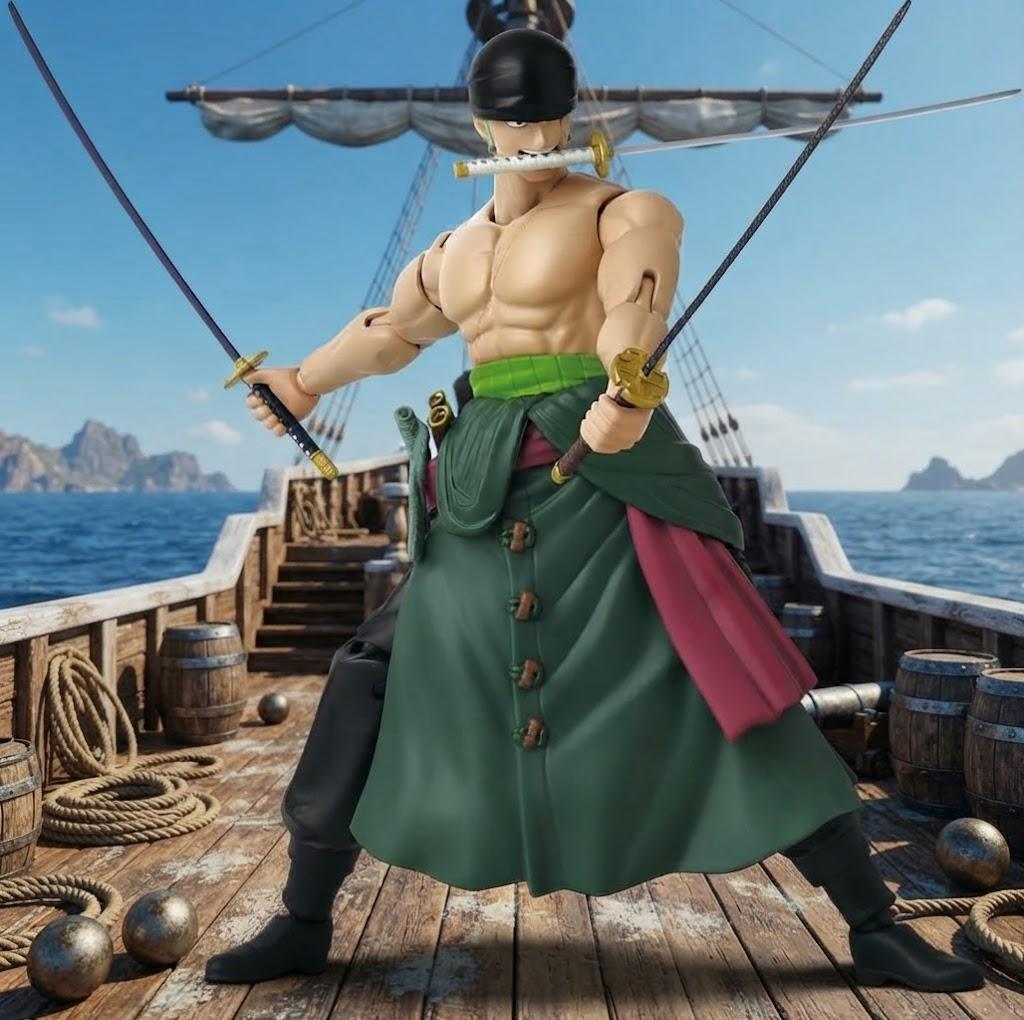 Action Figure Roronoa Zoro di One Piece: L'Eroe leggendario dello Stile delle Tre Spade