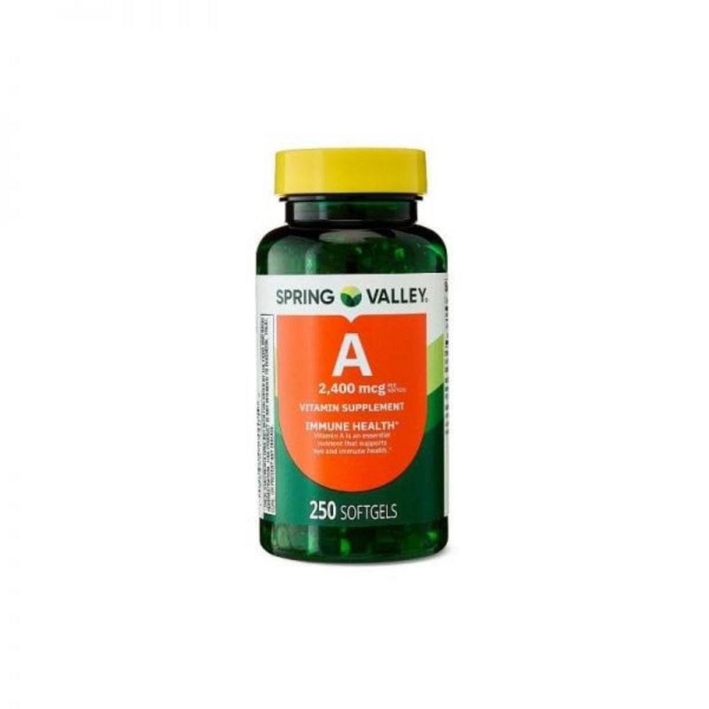 Spring Valley Vitamin A Supplement for Dog Immune Health 2400 mcg 250 Tablets 1 pcs