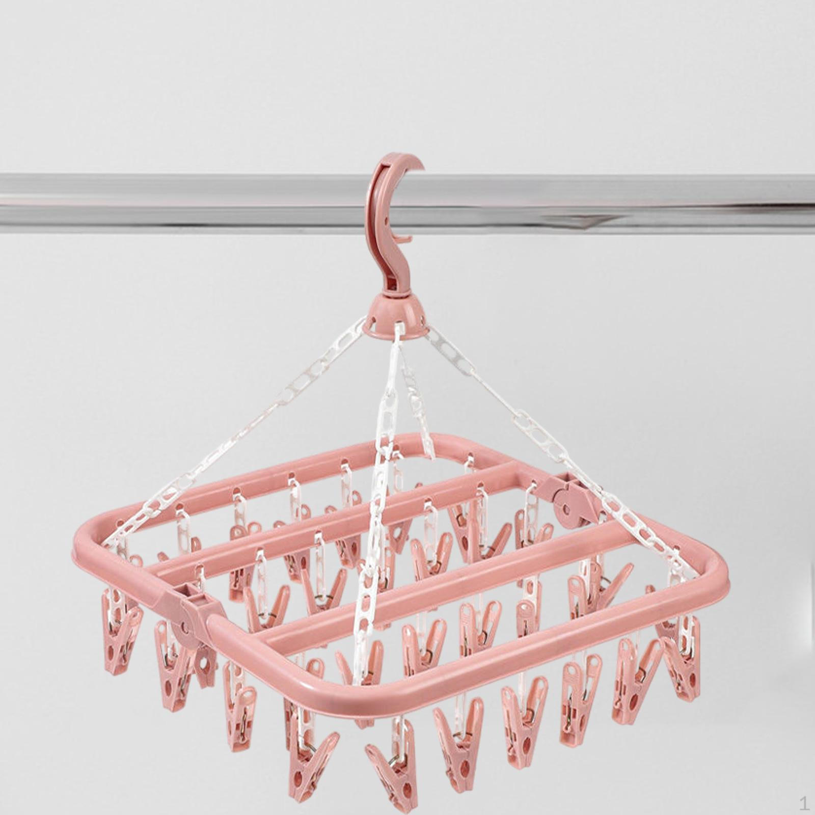 

Сушилка для одежды, вешалка для носков, 32 зажима, вешалки для домашнего хранения, подвесная корзина для нижнего белья