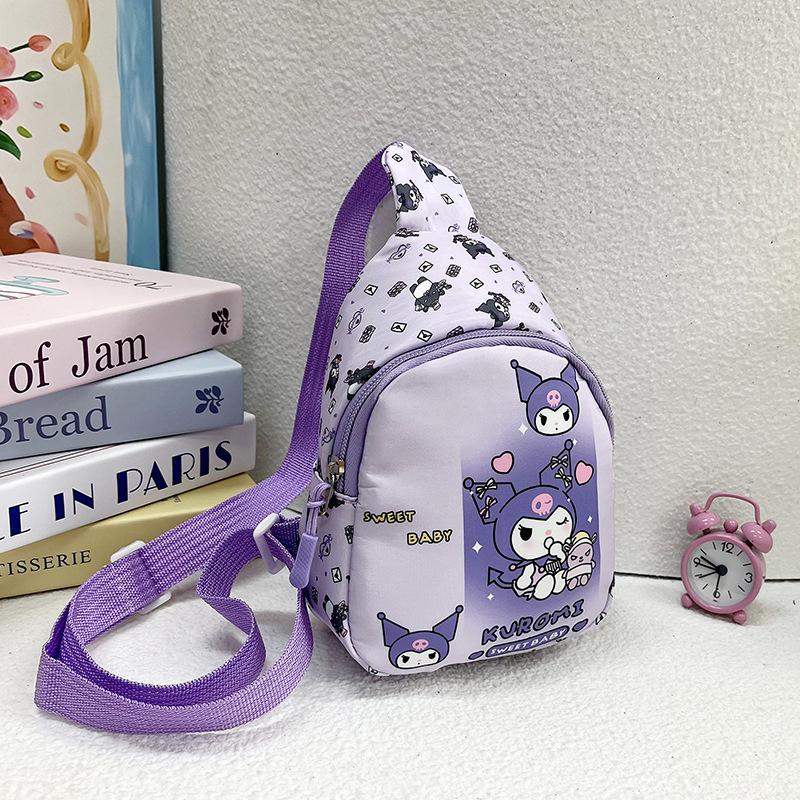 New cartoon children's breast bag, cute kindergarten schoolbag, fashionable children's diagonal straddle backpack, snack toy shoulder bag