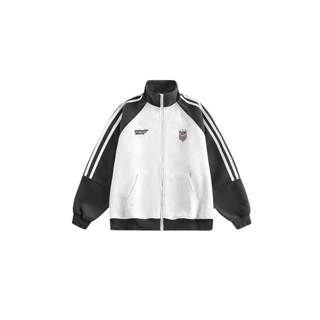 Three-bar Cardigan Sweater Jacket Men's Autumn and Winter Boys' Collar Sports Jacket