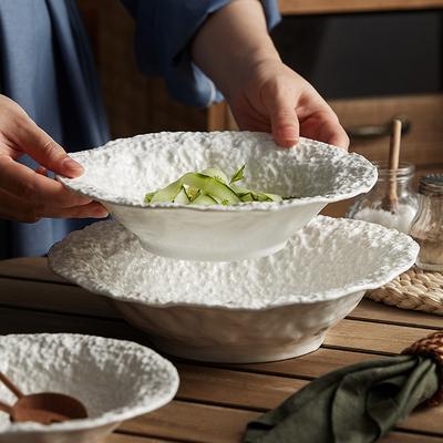 Kom voor Lamian Noedels met Steenpatroon, Saladekom, Noedelkom, High-end Westers Restaurant, Hotel, Privékeuken, Porselein, Diepe Kom