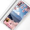 Phone Case For Samsung A26 A36 A56 A54 A52 A50 A70 A40 A20E A12 A14 A16 A22 A24 A42 A34 A32 5G A06 Cover Japan Mount Fuji Cherry