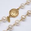 CHANEL 12P A61660Y09448 Vintage Logo Plate Faux Baroque Pearl Long Necklace goldUsed