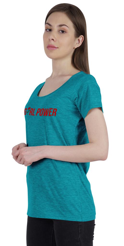 Inkmeso Women's Tshirt  Girl Power  Quote Graphic Printed Tee Top