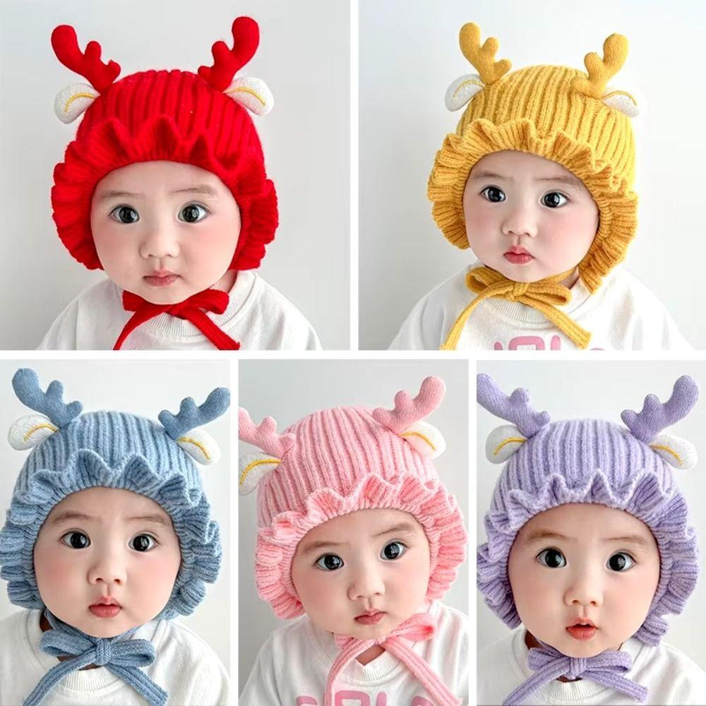 Windproof Baby Woolen Hat Warm Ear Protection Cap Fashionable Baby Hat  Winter