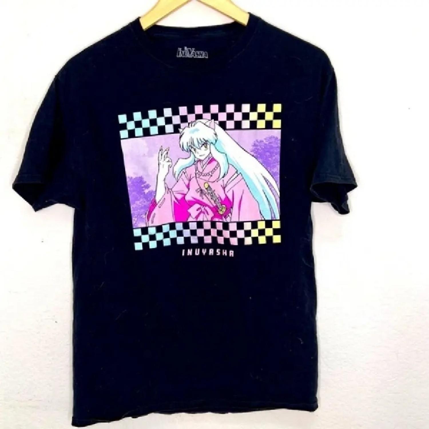 

Inuyasha black t-shirt size M XXXXXL чёрный