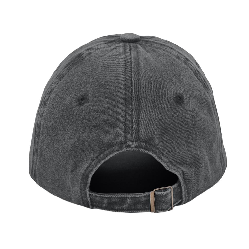 Unisex Washed Cotton Casual Baseball Cap with Flag and Letter Print Adjustable Back Strap for Everyday Wear