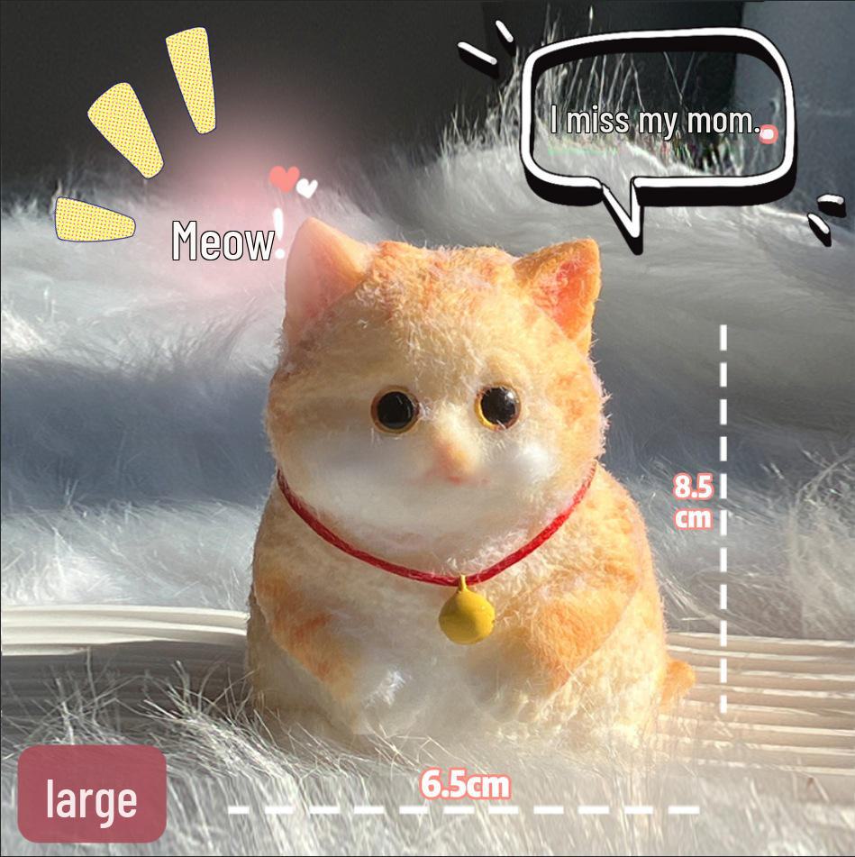 

Милая игрушка для снятия стресса с медленно восстанавливающимся прыгуном для кошек - Креативное украшение для котенка Color as shown