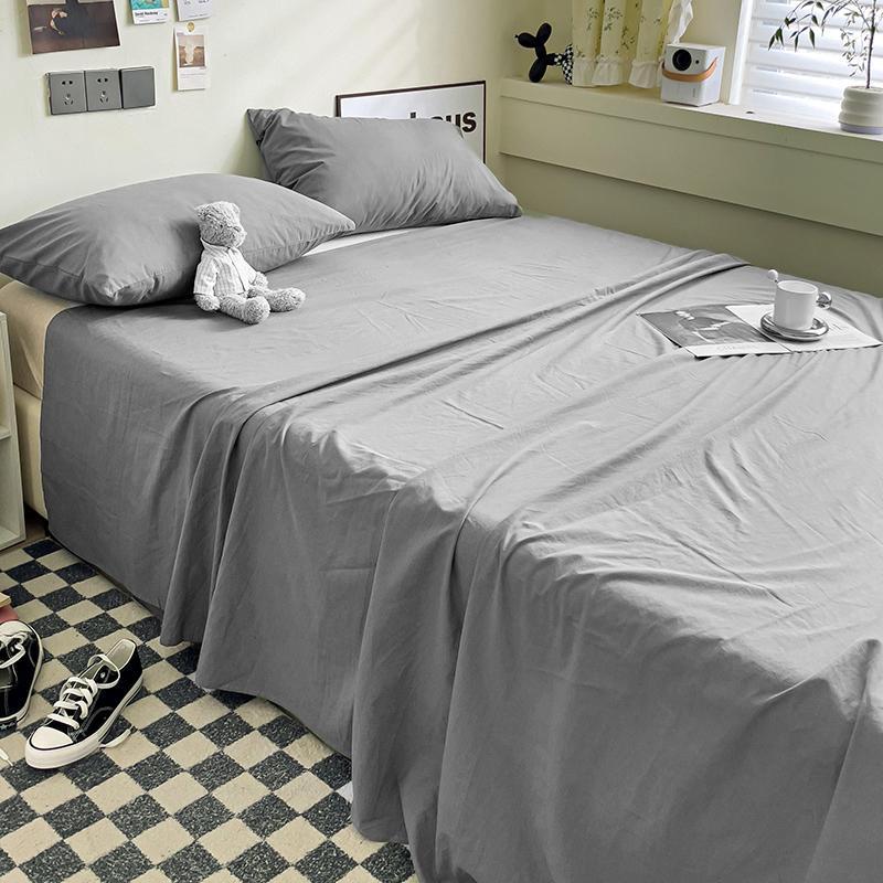 Minimalist Solid Color Thick Bed Sheet For Household Student Dormitory Single Bed