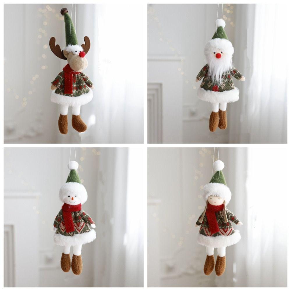 Cartoon Santa Claus Hanging Ornaments Elk Snowman Girl Christmas Tree Decoration  Party Favors