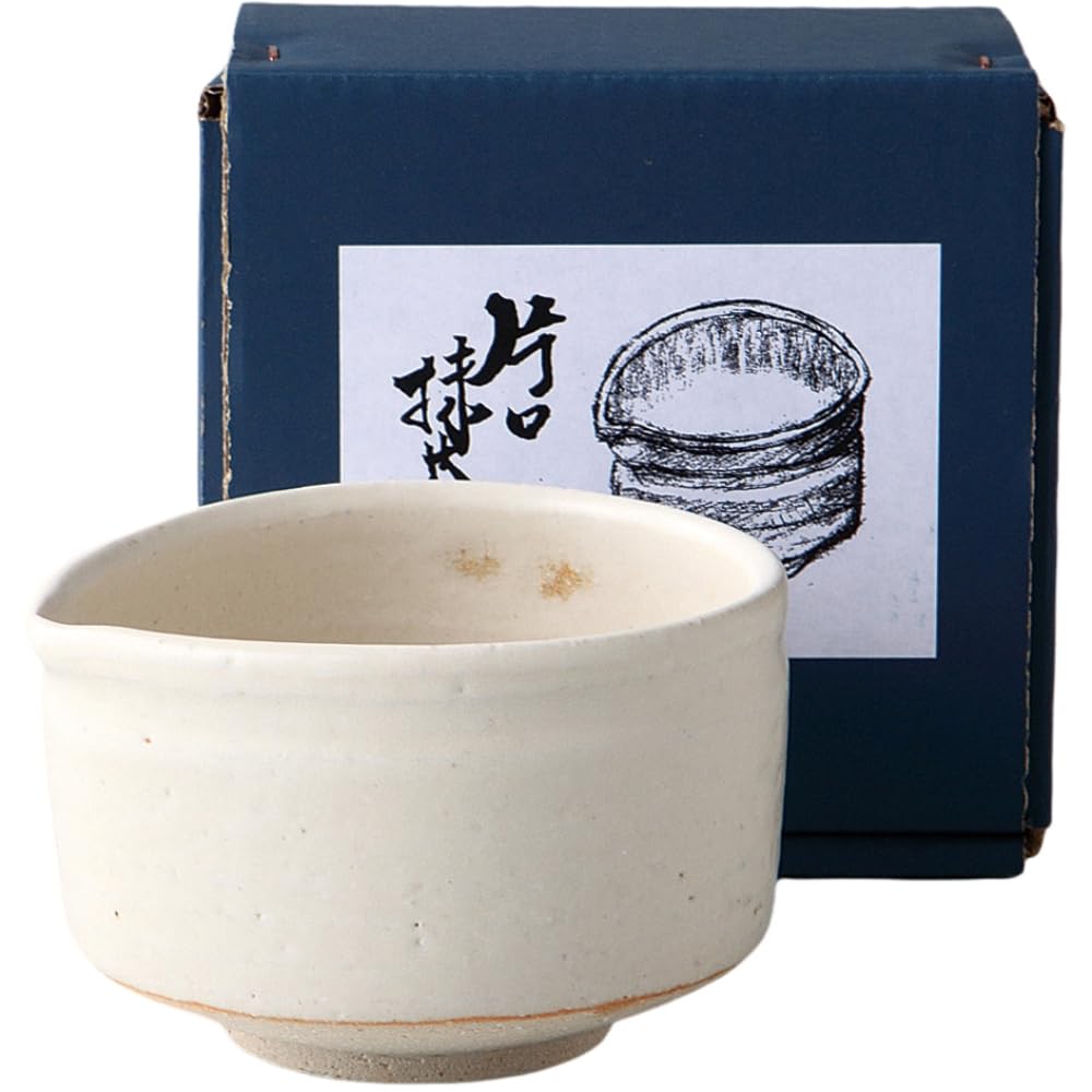 Matcha X X White Katakuchi Mino Made In Japan Ale-net Bowl, W12.2 D10.8 H7.5cm, Neroli, Style, Ware,