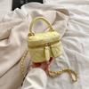 Small Fragrance Fashion Makeup Bag Cross body Handbag with Lipstick and Earphone Pocket for Women