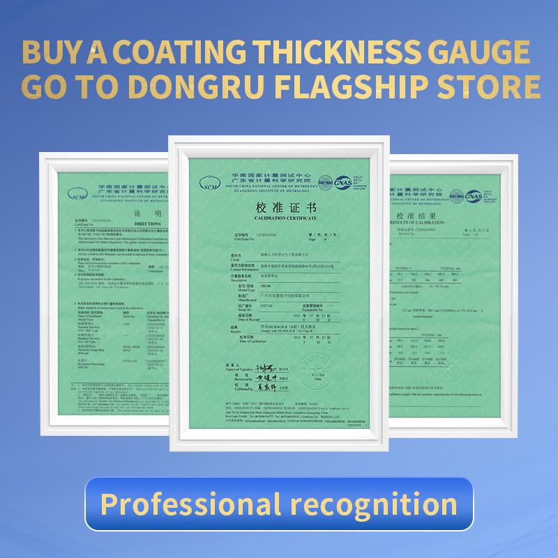 DR260 High-Precision Plastic and Metal Coating Thickness Gauge Paint Detector for Galvanized Layers and Chromium Plating