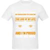 Er ist Mein Bester Freund T-Shirt Baumwolle Kurzarm für Männer Frauen T-Shirt
