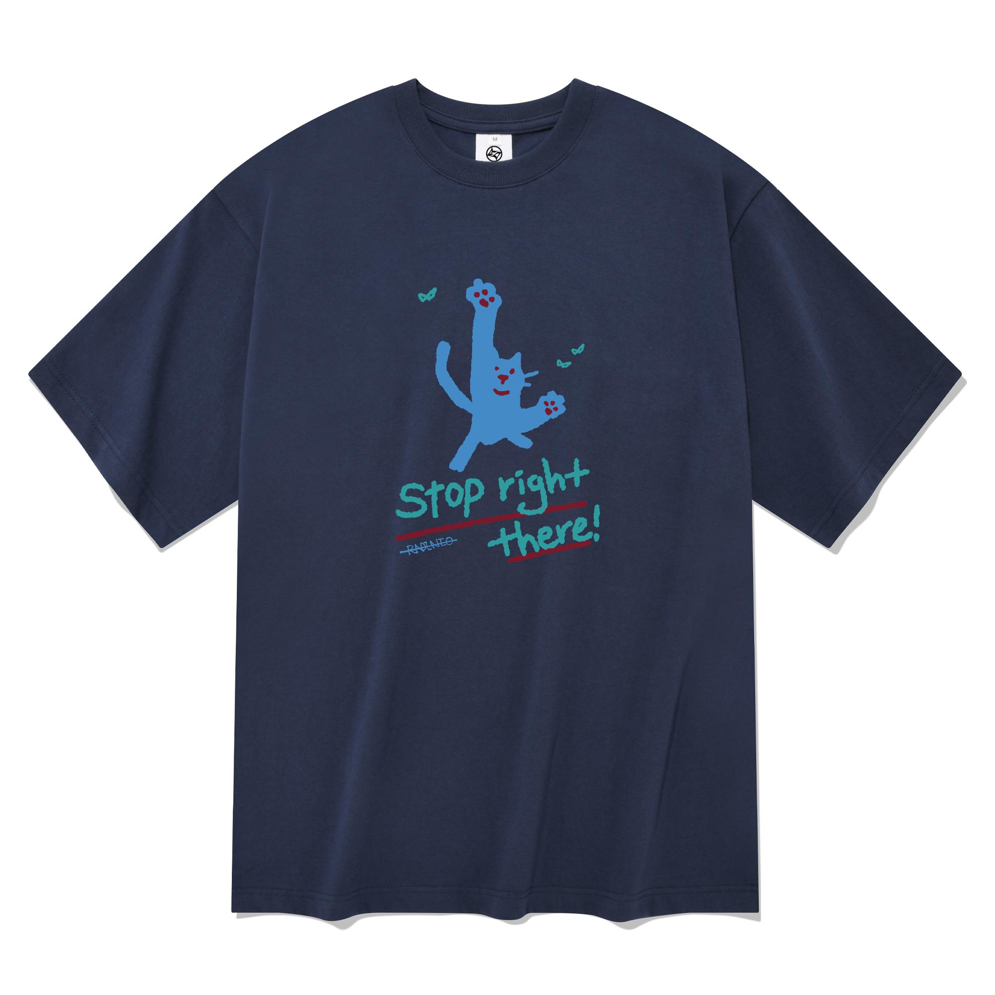 Radineo Stop Blue Short Sleeve T-Shirt Navy Navy (Navy)/S