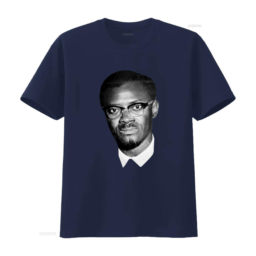 Maglietta con Stampa Patrice Lumumba Kongo Congo Zaire Africa per Uomo e Donna Design alla Moda Tessuto di Alta Qualità vintage Lavata