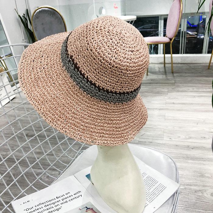 

Versatile Crochet Straw Hat Women s Small Fresh Folding Sun Hat Beach Sunscreen Sun Hat M（56-58cm）