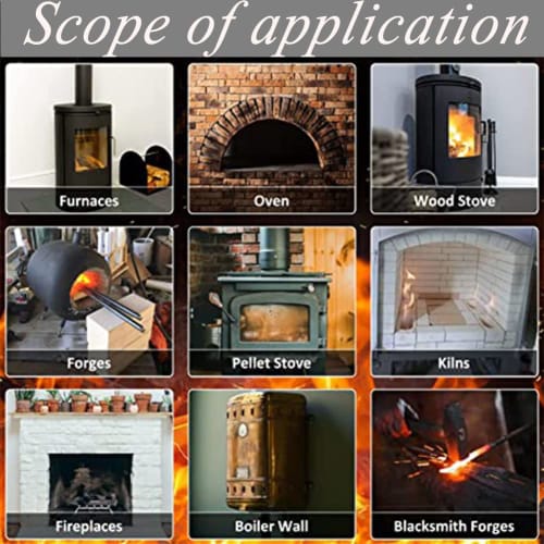 Ceramic Fiberboard - Fire-Resistant, Flame-Retardant, High-Temperature Resistant, Insulation Board for Wood-Stoves, Fireplaces, Furnaces, Kilns, and P