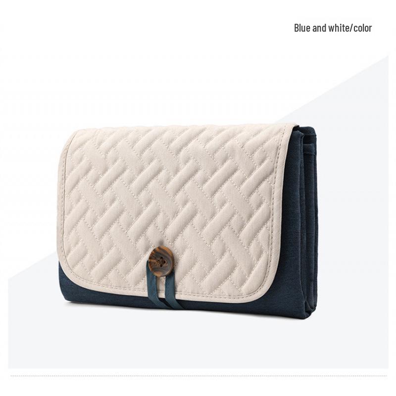 

Портативная водонепроницаемая сумка для подгузников для новорожденных – Пеленка для ухода за ребенком класса А One Size белый/синий