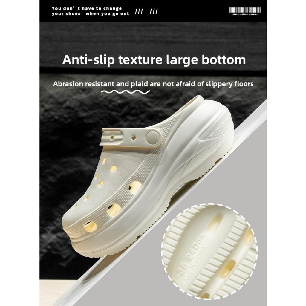 Height Increasing Summer Cave Mermaid Slippers, Thick Soled Height Increasing Women's Anti Slip Outer Wear Korean Version Ultra Soft Beach Shoes