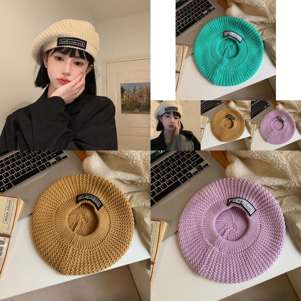 Fashionable Women's Winter Cotton Beret Soft And Comfortable Knit Hat
