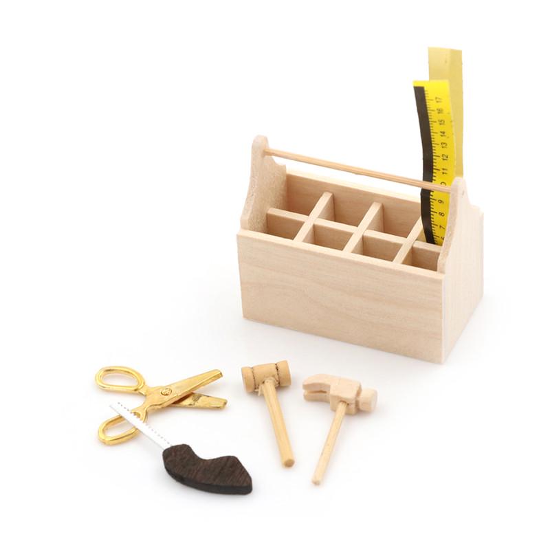 Mini Repair Tools Simulation Toolbox Model Toys for Doll House Decoration 1/12 Dollhouse Miniature Accessories