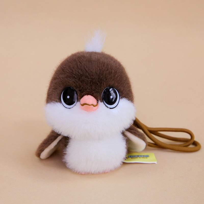 Simulation Meise Plüschtier Anhänger Schlüsselanhänger Puppe Aktivitätsgeschenk Vogelpuppe Rucksackanhänger