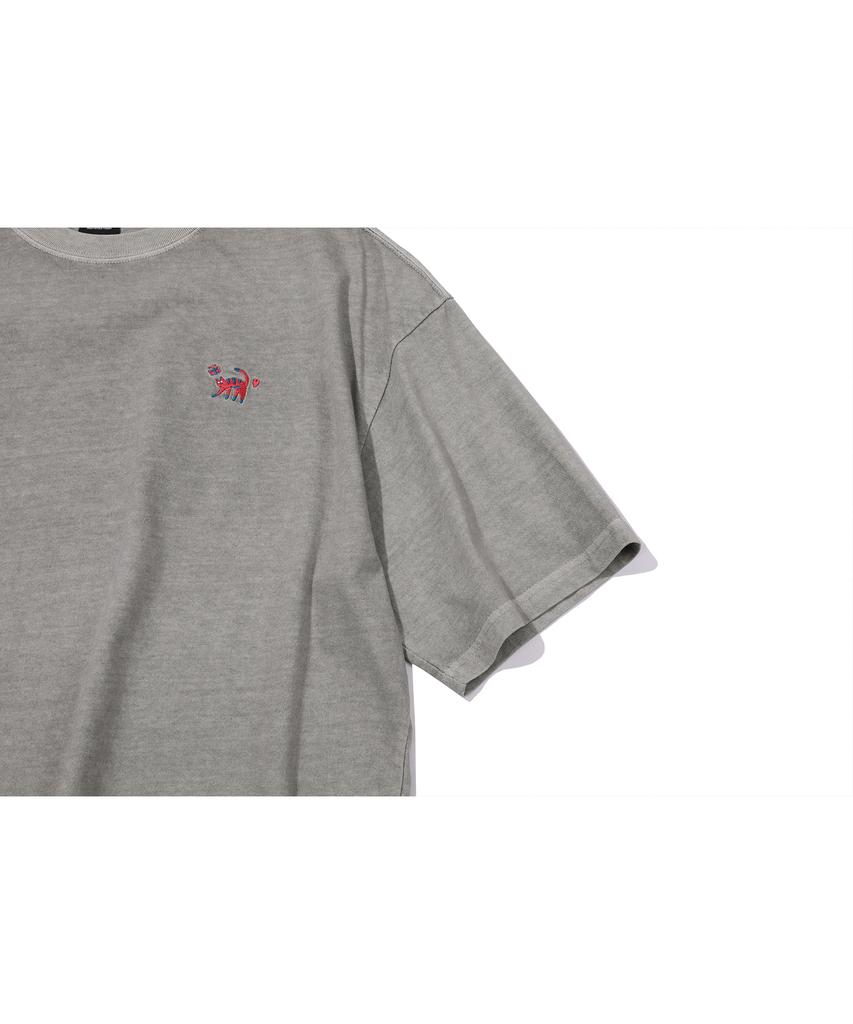 CPGN STUDIO Cat Stitch Pigment Short Sleeve Tee Ghost Grey