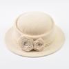 Women’s Elegant Wool Fedora Hat Autumn Winter Warm Knitted Hat Hepburn Style Party Formal Top Hat