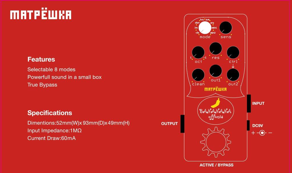 BANANANA Effects MATRYOSHKA BASS SYNTH for Bass /