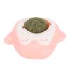 Catnip Wall Ball Rotatable Teeth Cleaning Interactive Cute Adhesive Cat Licking Ball for Indoor