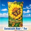 Butterfly Theme Beach Towel Personalized Custom Name & Text Soft Quick Dry Beach Towel for Swimming Travel