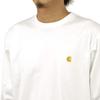 Carhartt WIP Logo Long Sleeve Size M Men's T-Shirt, White/Gold, (I026392 00RXX), Code 414258b001-3.