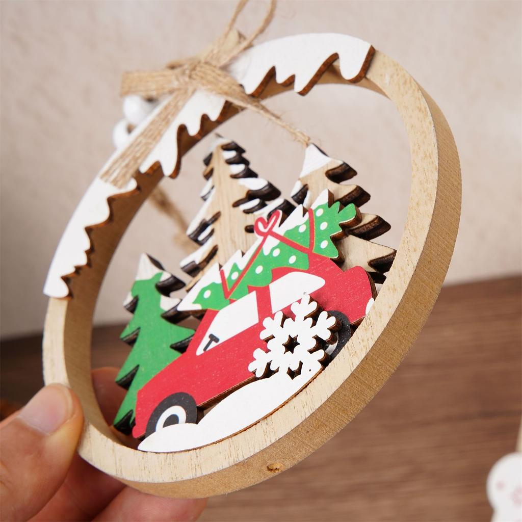 2D Christmas Snowman Decoration, Christmas Wooden Ornaments, Holiday Home Decorations