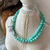 6Mm National Style Natural Tianhe Stone Collarbone Chain Neck Chain Necklace Female Niche Commuter Model Fresh Summer
