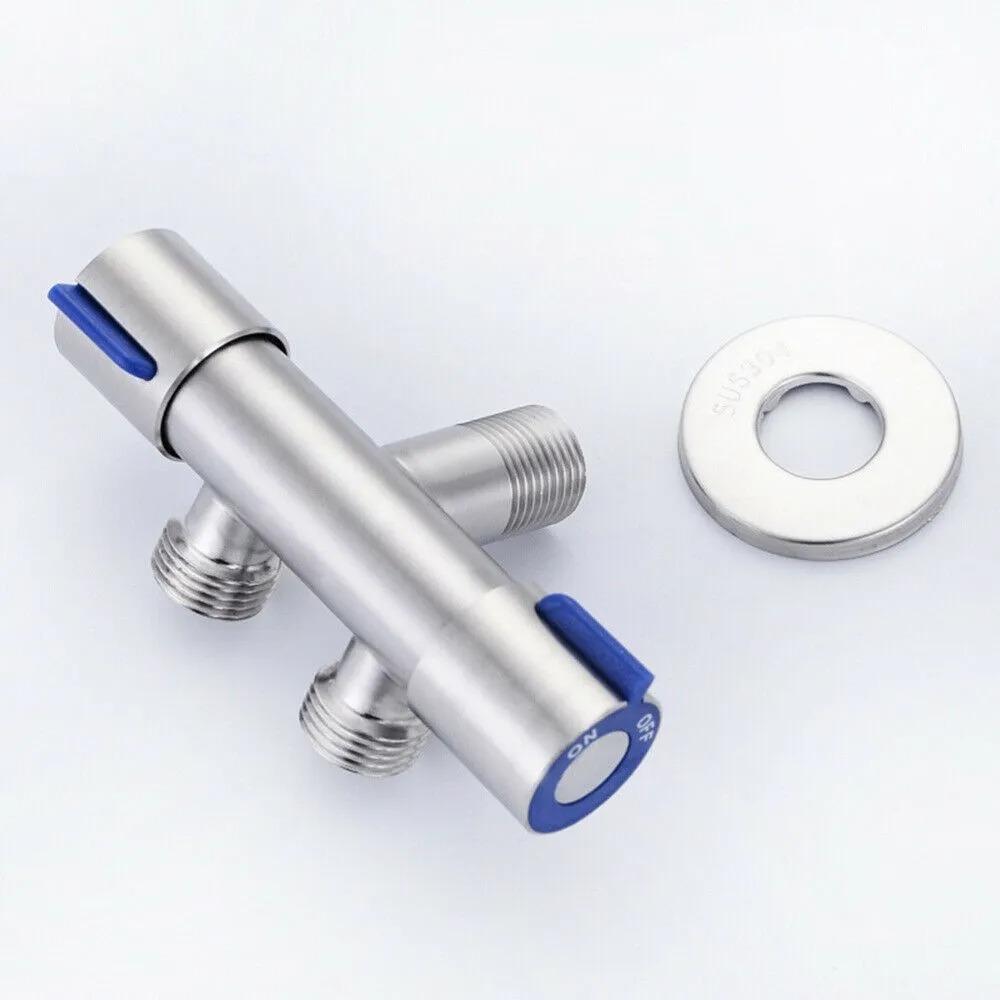 Double Handle Stainless Steel Cold Water Faucet Bathroom Washing Machine Faucet