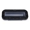 Gray Plastic Marine Radio Panel Cover with Rounded Profile and Visible Window Area for Boat Receiver Face Coverage in Marine Installations, 1 Set