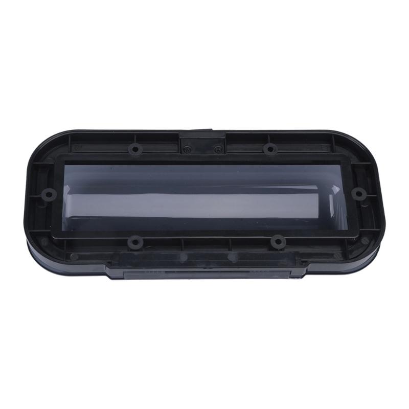 Gray Plastic Marine Radio Panel Cover with Rounded Profile and Visible Window Area for Boat Receiver Face Coverage in Marine Installations, 1 Set