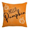 New Thanksgiving Pillow Cover Autumn Pumpkin Maple Leaf Orange Linen Pillow Home Sofa Pillow
