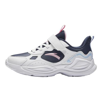 Kids Synthetic Leather Fabric Trendy Versatile Lightweight Shock Absorbing Low Top Running Shoes Men Running Shoes Blue White A22445577N-2